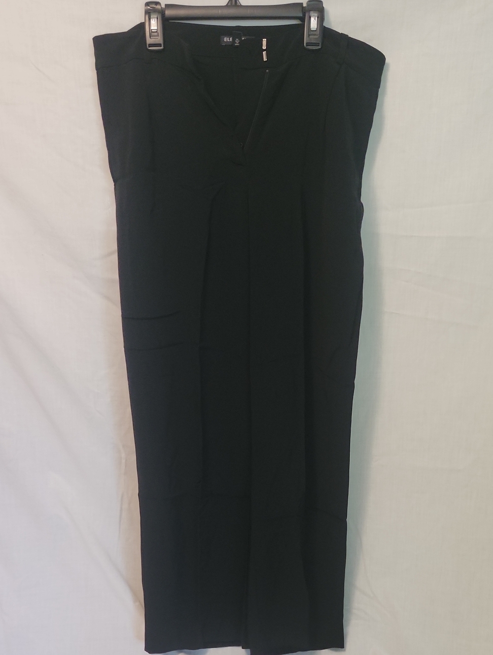 Eileen Fisher Black Straight-Leg Trousers